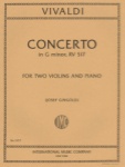 Vivaldi - Concerto  in G minor, RV 517, for Two Violins and Piano