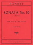 Handel - Sonata No10 In G minor, for Viola and Piano