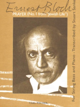 Bloch - Prayer No. 1from "Jewish Life" for String Bass and Piano