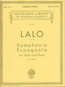 Lalo - Symphonie Espagnole, Op 21, for violin and piano