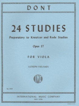 Dont - 24 Studies, Op 37, Preparatory to Kreutzer and Rode Studies, for Viola