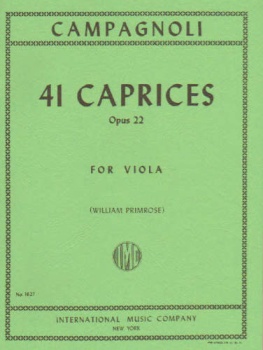 Campagnoli - 41 Caprices, Op22
