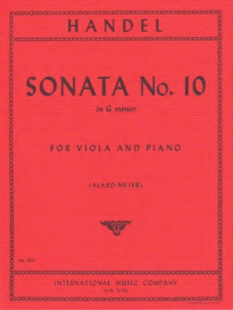 Handel - Sonata No10 In G minor, for Viola and Piano