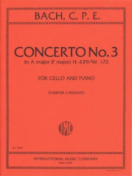 Bach, C.p.e.: Conerto No3 In A