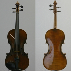 Violin, labeled Christian Poller, Mittenwald 1877